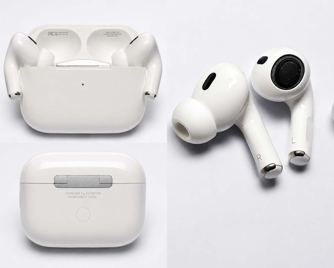 AirPods কেস ও ইয়ারবাডের ক্লোজআপ